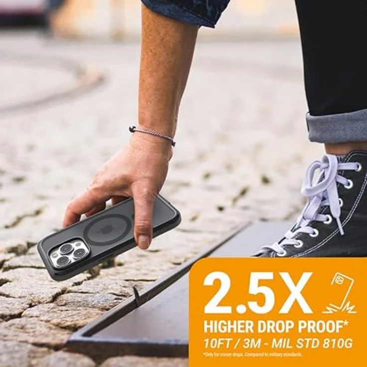 Catalyst Influence Case für iPhone 14 Pro Max, sturzsicher, resistent gegen Fingerabdrücke, langlebig, 30% lauteres Vorwärtsaudio, MagSafe-kompatibel – Frosted – Bild 2