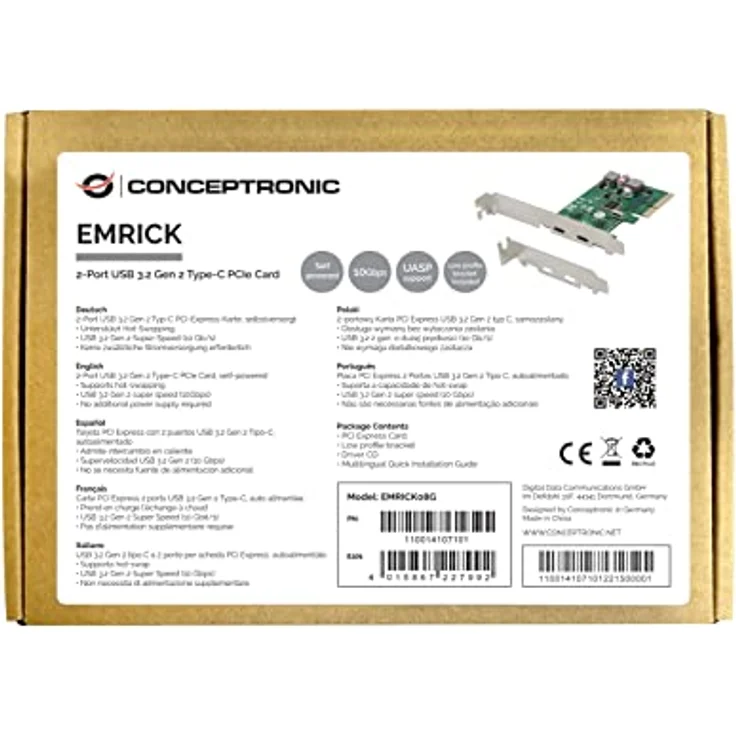 Conceptronic 2-Port USB 3.2 GEN 2 Type-C PCIE – Bild 2