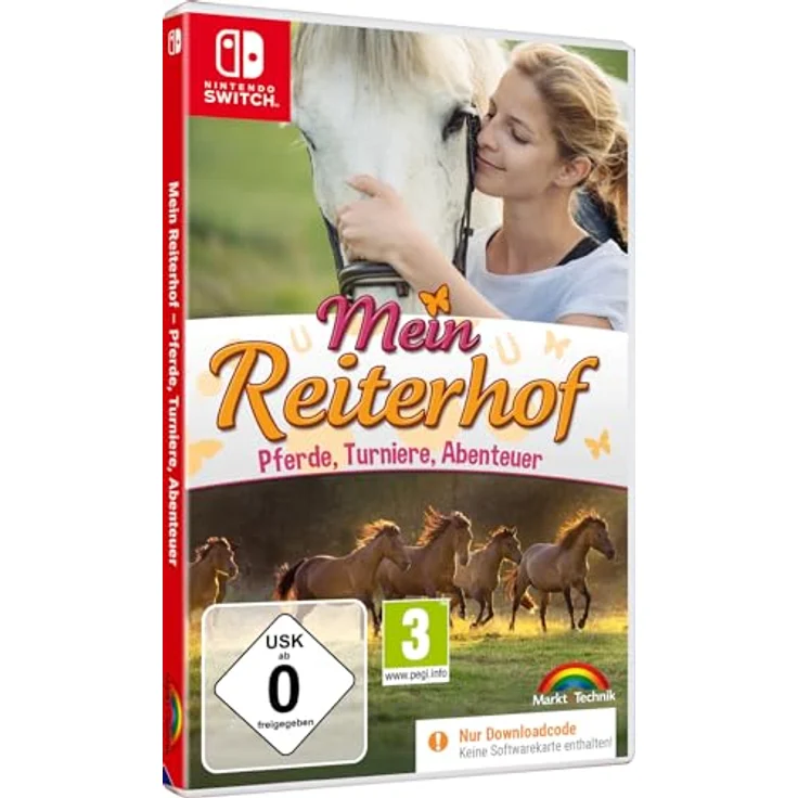 Markt + Technik Mein Reiterhof - Pferde, Turniere, Abenteuer Simulation - Nintendo Switch, Reit- und Pferde Simulation für 1-4 Spieler, Downloadcode in Box enthalten – Bild 1