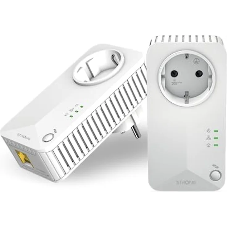 STRONG Powerline 600 Kit | enthält 2 Powerline Adapter | bis zu 600 Mbit/s | HomePlug AV Standard | Reichweite über 300 m | Verbindung über Ethernet-Kabel