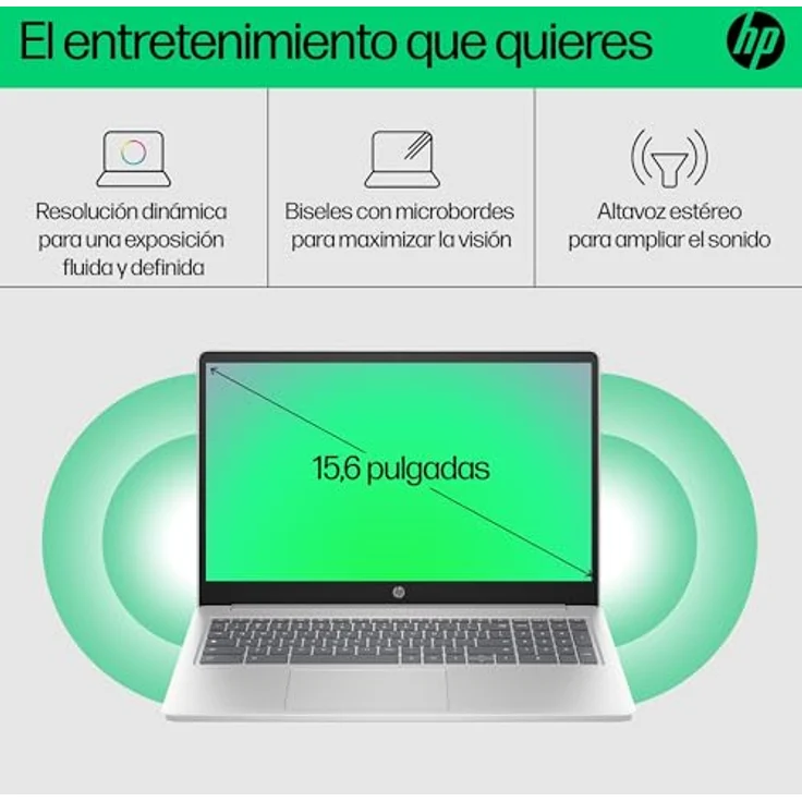 HP Laptop Chromebook Plus 15a-nb0004ns 15,6" Intel Celeron N3050 8GB RAM 256GB, Mehrfarbig – Bild 2