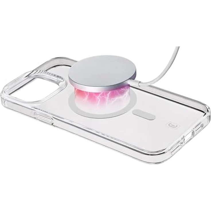 cellularline - Gloss Mag - iPhone 15 Pro Max - Schutzhülle mit Magneten zum Aufladen und Befestigen an MagSafe Netzteil - Transparent – Bild 1