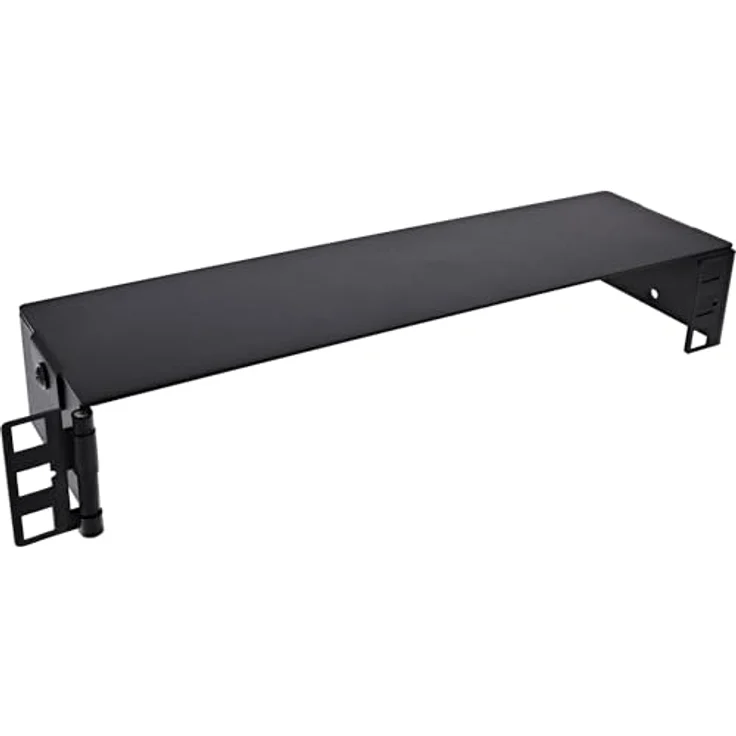 InLine 10 Zoll Mini Rack zur Wandmontage, 1HE stabile Halterung aus Metall, pulverbeschichtet, schwarz, 7,6 cm, für Netzwerkkomponenten, Modell 10101A – Bild 2