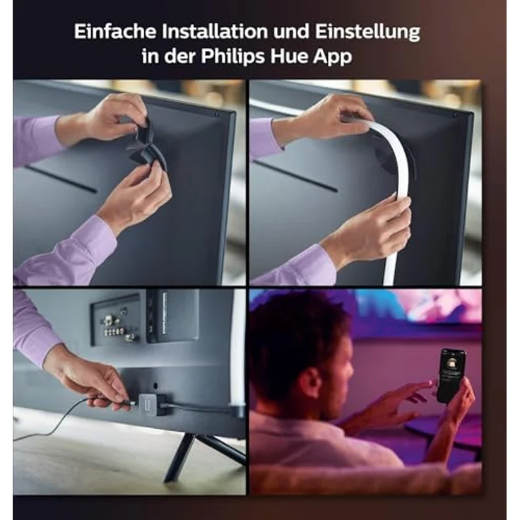Philips Hue Play Gradient Lightstrip für 65 Zoll TV White & Color Ambiance – Bild 4