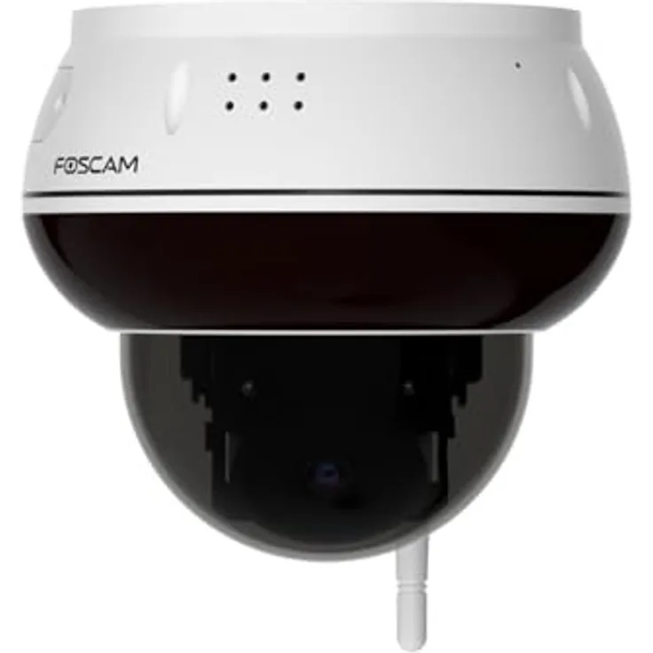 Foscam D8T - 4K 8 MP WLAN Dome Überwachungskamera mit motorisierter PT-Funktion, KI-Personen- und Fahrzeugerkennung, IK10 Vandalismusschutz, WiFi 6, 2-Wege-Audio, weiß