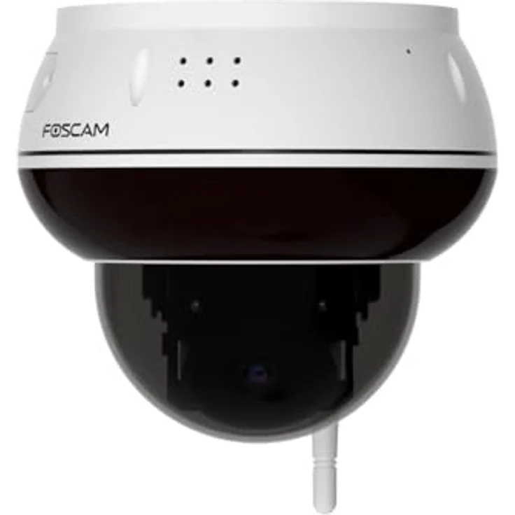 Foscam D8T - 4K 8 MP WLAN Dome Überwachungskamera mit motorisierter PT-Funktion, KI-Personen- und Fahrzeugerkennung, IK10 Vandalismusschutz, WiFi 6, 2-Wege-Audio, weiß – Bild 1