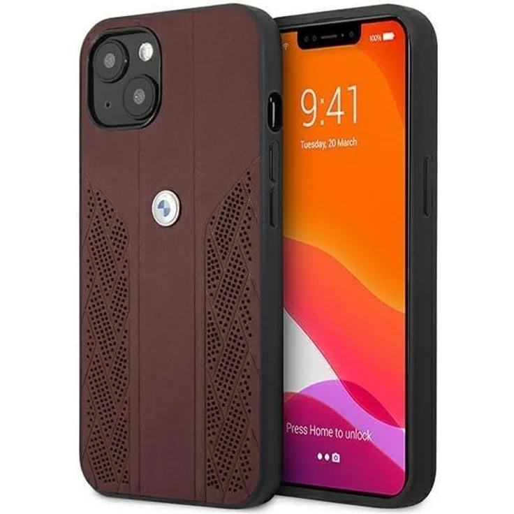BMW Leather Curve Perforate Case für iPhone 13, hochwertig, rot: Tests ...