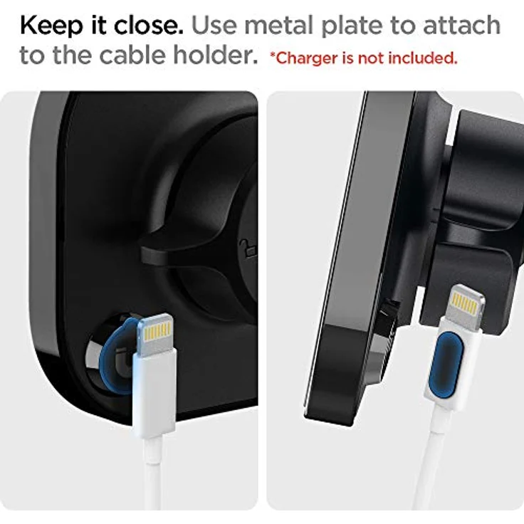 Spigen Magnetic MagSafe Vent ITS12, Magnethalterung fürs Auto mit drehbarem Kopf und stabilem Griff, Schwarz – Bild 9