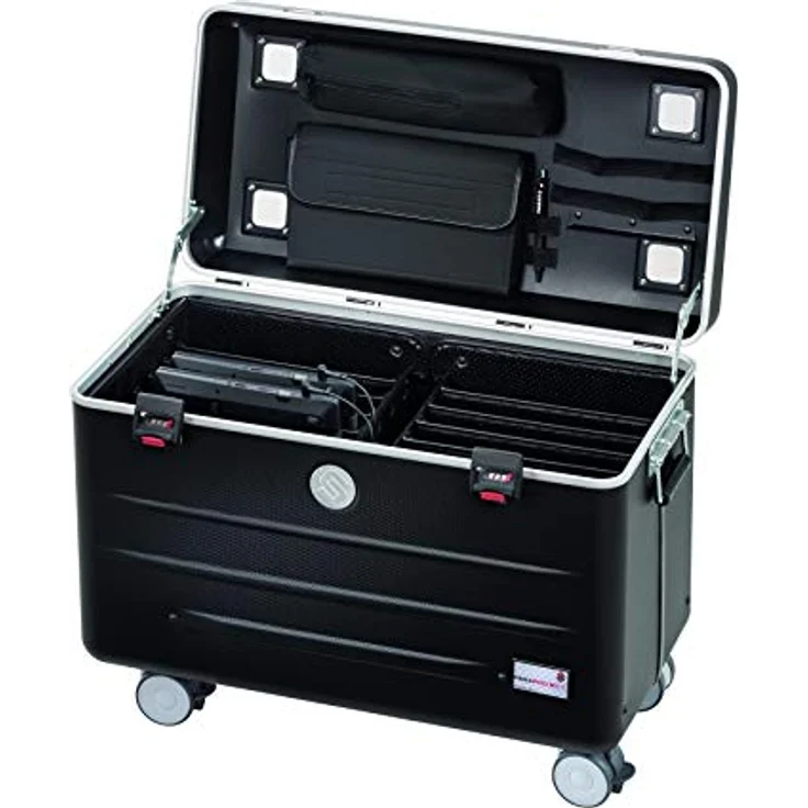 Parat ParaProject Case N10, Notebooktasche für 10 Geräte bis 15,6 Zoll, Schwarz, mit Zahlenschloss und Ladestationen – Bild 1