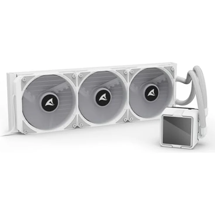 Sharkoon S100 ARGB AIO White, Wasserkühlung mit RGB-Beleuchtung und hohen Kühlleistung – Bild 2