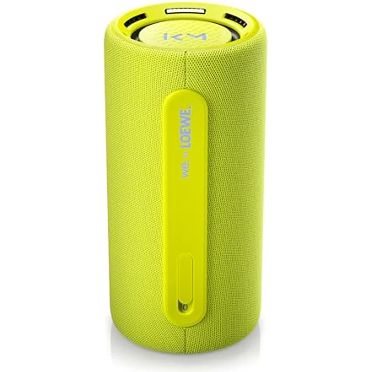 Loewe We. by We Hear Pro, Bluetooth Lautsprecher in Kooperation mit Kylian Mbappé, 100 W, Wasserresistent IPX6, Tragbar, Aufladbar, Glasklare Audio Qualität, Lange Akkulaufzeit, Neon, Gelb – Bild 1