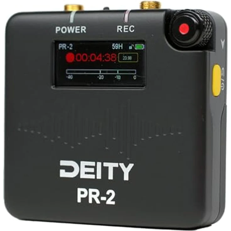 Deity PR-2, Stereo Pocket Recorder mit Lavalier Mic und 30 Stunden Batterielebensdauer, Schwarz – Bild 2