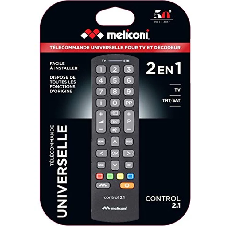 Meliconi Control 2.1 Universal Fernbedienung 2-in-1, ideal für TV-SmartTV und Decoder – Bild 7
