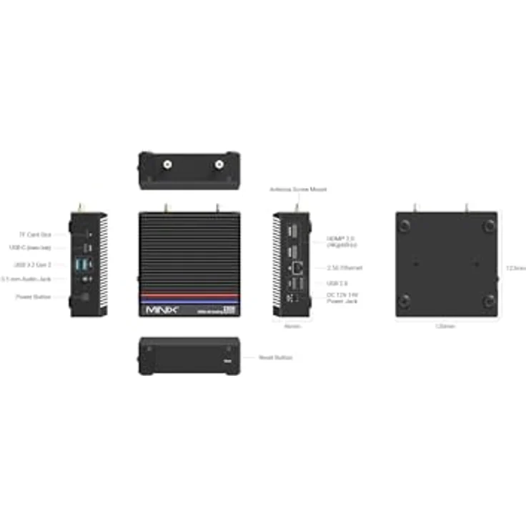 Minix NEO Z300-0DB Mini-PC, Intel Alder Lake-N N300, 512GB SSD, Dual 4K Support, passives Kühlsystem, Wi-Fi 6, Schwarz – Bild 8