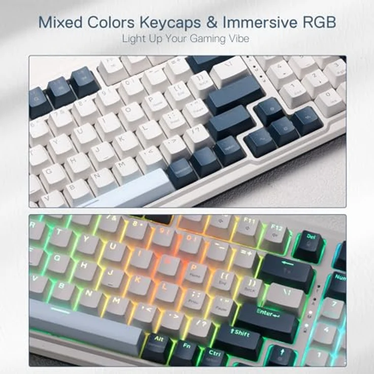 Redragon K686 PRO 98 Tasten Gasket RGB Gaming Tastatur, Lineare Rote Schalter, Blaue Farbe – Bild 3