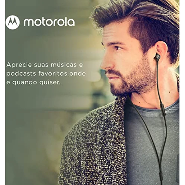 Motorola Sound Earbuds 3-S | In-Ear-Kopfhörer mit Mikrofon | Anti-Tangle-Kabel, tiefem Bass und ergonomischem Design mit bequemer Passform | 3,5 mm | Schwarz – Bild 5