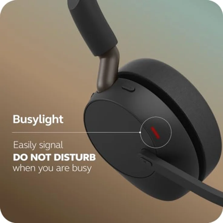 Jabra Evolve3 65 Mono, LINK 390a, UC On Ear Headset mit Bluetooth®, Geräuschunterdrückung, Kabellos, Schwarz – Bild 4