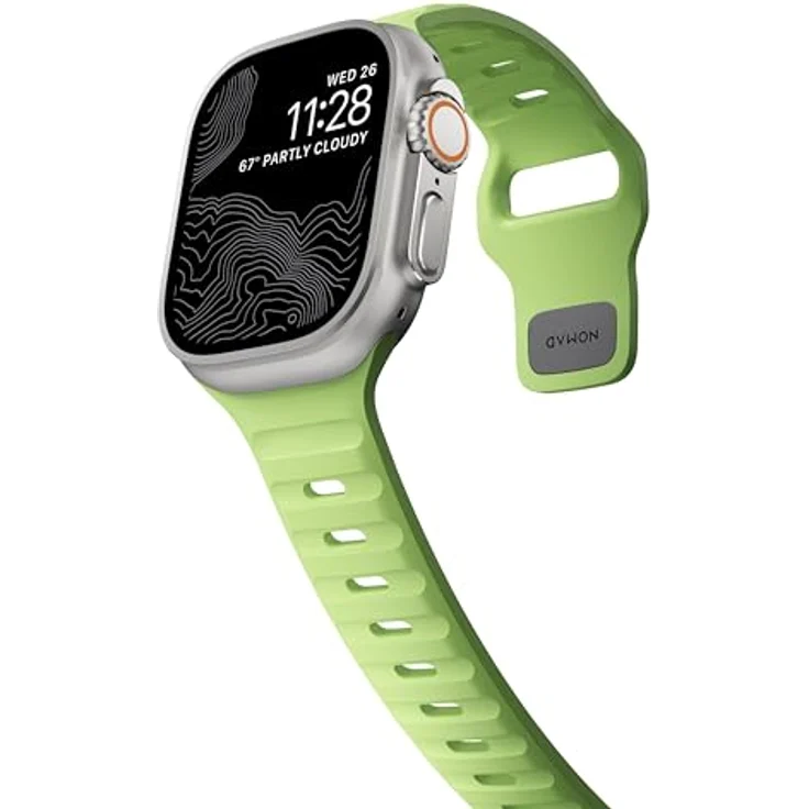 Nomad Sport Band Glow, Uhrenarmband aus Kunststoff mit Leuchteffekt, grün – Bild 8