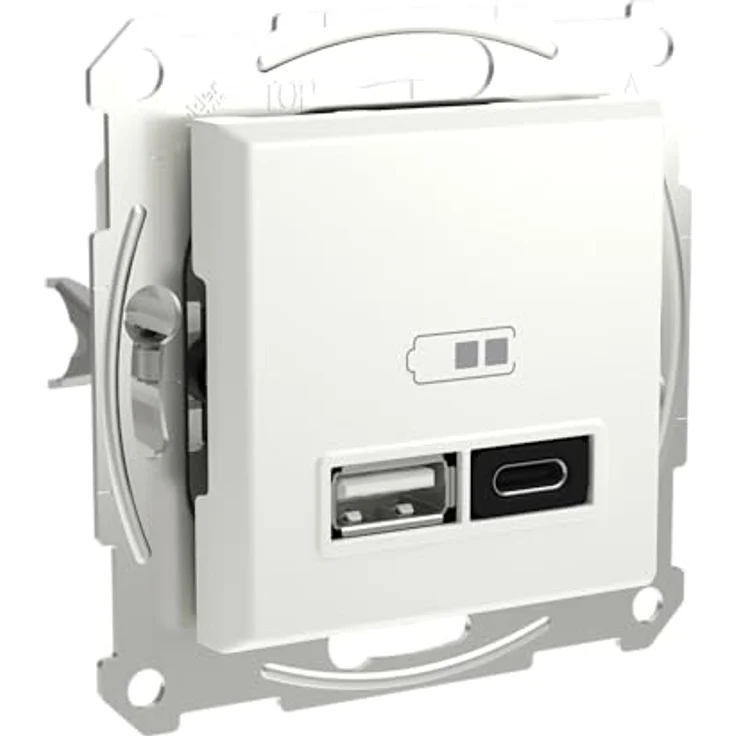 Schneider Electric Asfora EPH2770421D Unterputz USB Ladestation Typ A+C 45W, Steckdose,Stecklemmen – Bild 2