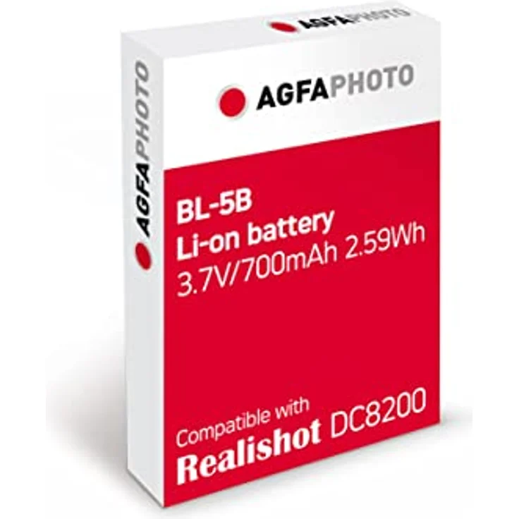 AgfaPhoto ABL5B Batterie Pro für Digitalkamera DC8200, wiederaufladbarer Lithium-Ionen Akku mit 700 mAh und Schutzschaltung – Bild 2