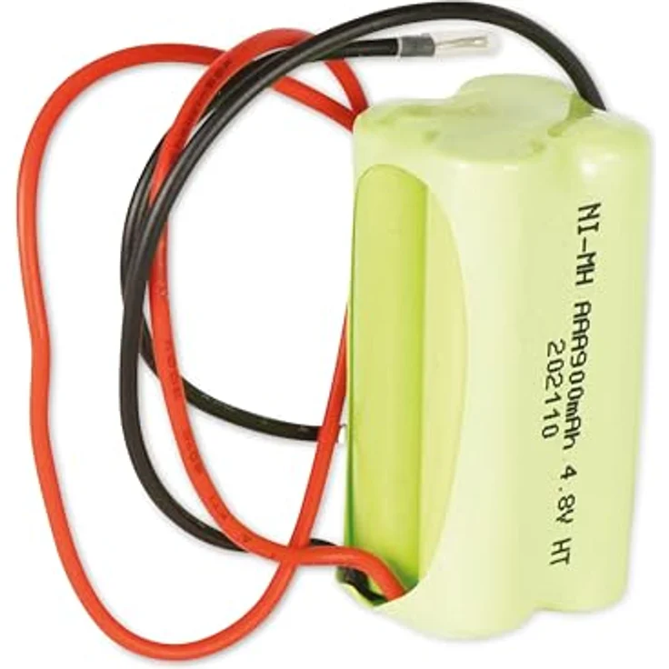 Q-Batteries Akku Pack 4,8V 900mAh NiMH F2x2 AAA-Zellen mit Kabel - Notleuchtenakku, 4 AAA Akkus, Maße 20x20x45mm – Bild 3