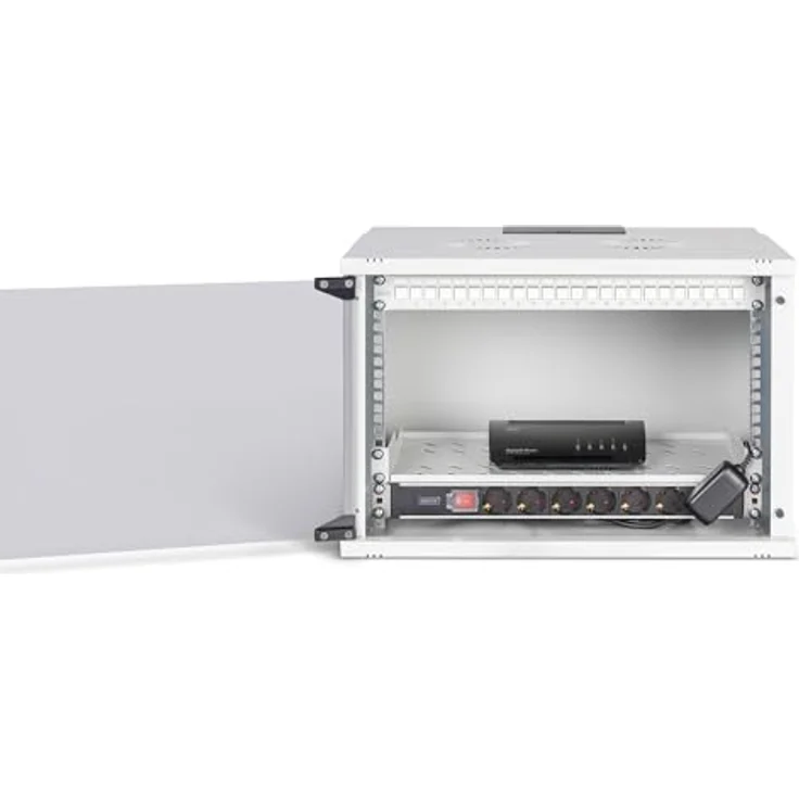 Digitus 19" SOHO PRO Netzwerk-Set, 7HE Wandgehäuse mit Zubehör, grau, 19 Zoll Rack Serverschrank – Bild 2