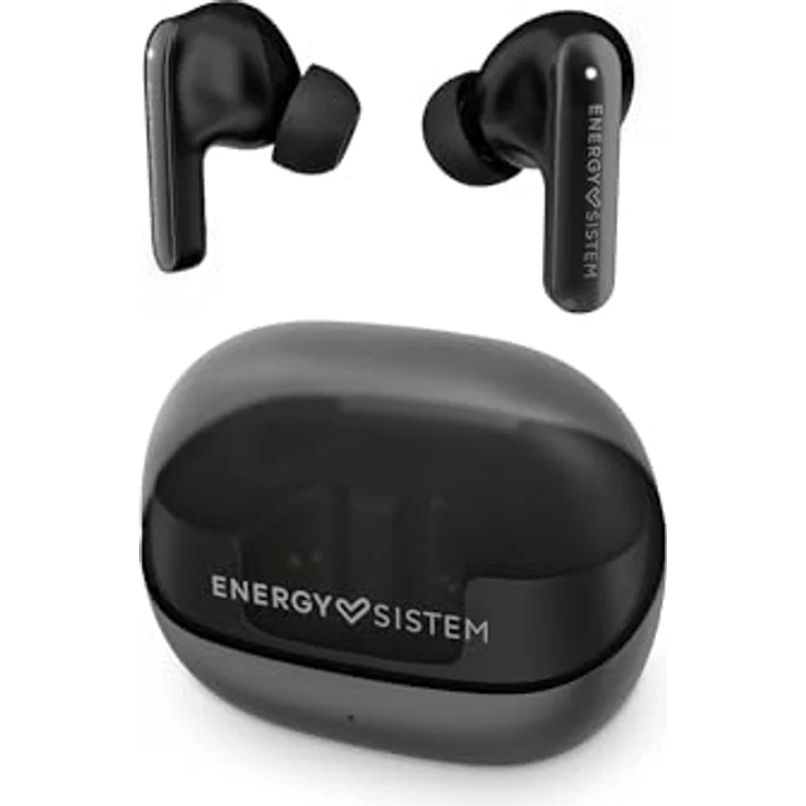 Energy Sistem True Wireless Earphones Serenity ANC, Aktive Geräuschunterdrückung, Bluetooth, integriertes Mikrofon, kabelloses Laden, Grau – Bild 1