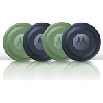 Motorola Moto Tag – Smart Tracker, 4er Pack (Android 9+ kompatibel, Bluetooth 5.4, IP67 Wasserschutz, USB-C, Ultrabreitband, Finder für Schlüssel, Gepäck UVM), 2X Jade Green + 2X Starlight Blue