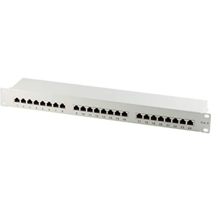 Patchpanel 24 Port CAT.6 - WEISS
