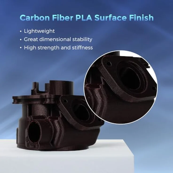 FLASHFORGE Kohlefaser PLA Filament 1.75mm, kohlefaserverstärkt, 1KG Spule, hohe Festigkeit & Abriebfestigkeit, Marsala – Bild 4