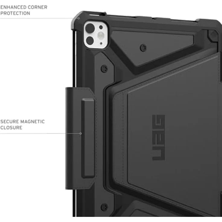 URBAN ARMOR GEAR Metropolis SE Case Apple iPad Pro 11 Hülle (M4 / 2024) (schwarz, Wake / Sleep Funktion, Apple Pencil 2 Stift-Halter, Standfunktion) – Bild 5