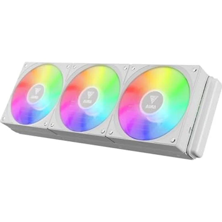 GAMDIAS AURA GL360 V2 ARGB LIQUID COOLER WHITE, 360mm Wasserkühlungssystem mit ARGB-Mobo-Sync, hoher Luftstrom – Bild 5