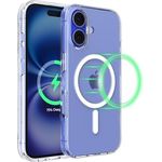 Belkin SheerForce iPhone 16 Hülle, MagSafe-kompatible, kratzfeste, dünne Schutzhülle mit erhöhten Rändern - Transparent