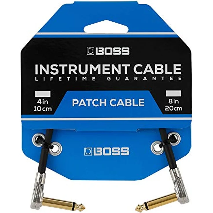 BOSS BPC-4, 10 cm Patch-Kabel für Pedale mit schlanken Pancake-Steckern, sauerstofffreies Kupfer, lebenslange Garantie – Bild 1