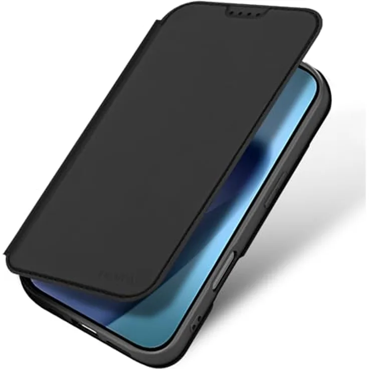 Nevox Vario Series Bookcase für Apple iPhone 17, 6,3 Zoll – Premium Handyhülle mit Kartenfach, Standfunktion, Magnetverschluss, Rundumschutz, Schwarz