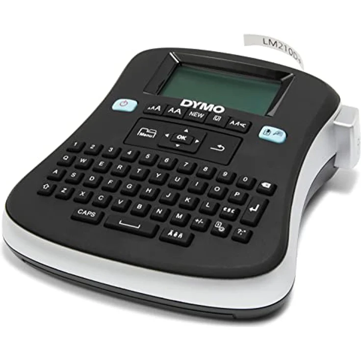 DYMO LabelManager 210D Handheld-Etikettendrucker-Set, QWERTY-Tastatur, mit 12 mm schwarzen auf weißen D1-Etiketten und Tragetasche – Bild 4