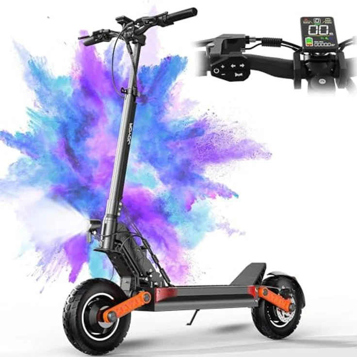 JOYOR S5 E Scooter, Elektroroller Fährt 40-55 Km, 48V13Ah Mit Doppeltem Hydraulischem Bremssystem Und Doppelter Stoßdämpfung, Electric Scooters, Faltbarer E Roller Mit 10" Straßenreifen – Bild 1