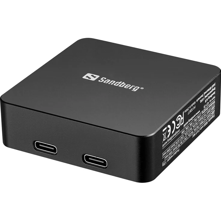 Sandberg 3in1 Magnet Powerbank 5000, 5000 mAh, 20 W, kabelloses Laden für iPhone, Apple Watch und AirPods, Schwarz – Bild 1