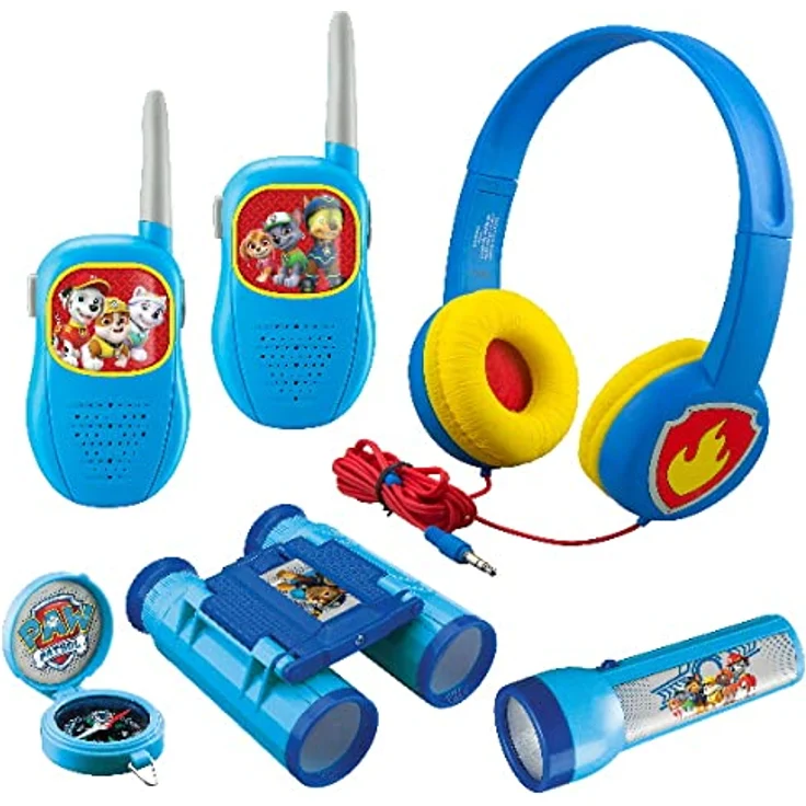 eKids PW-V302 Paw Patrol Abenteuer-Set Kinder-Kopfhörer mit Kompass, Taschenlampe, Fernglas, Walkie-Talkies – Bild 4
