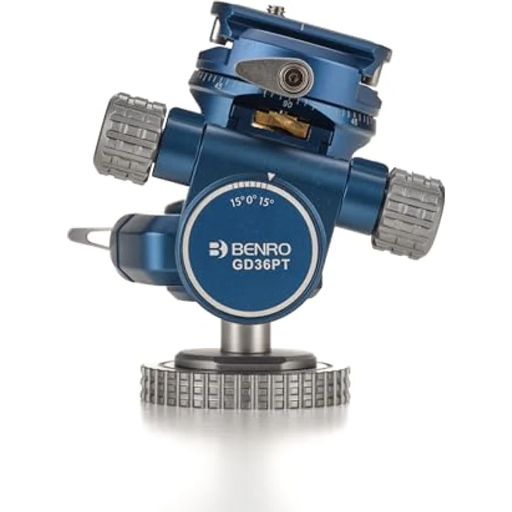 Benro GD36PT 3-Wege-Getriebekopf mit glattem Messinggetriebe, 360° Pan Control und 90° vertikalem Schlitz – Bild 4