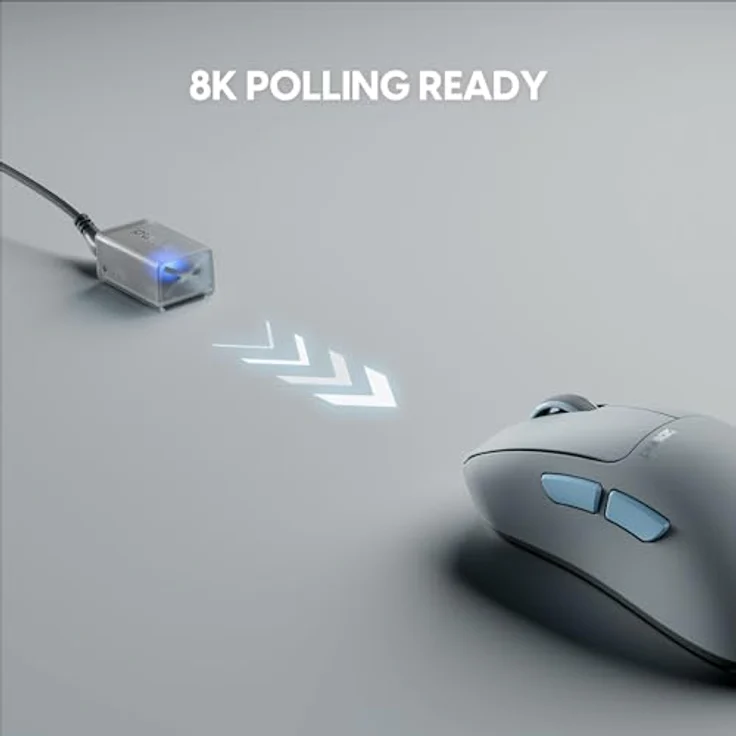 Pulsar Xlite CrazyLight Mini Wireless Gaming Maus, 32.000 DPI, 8K Polling Rate, grau – Bild 6