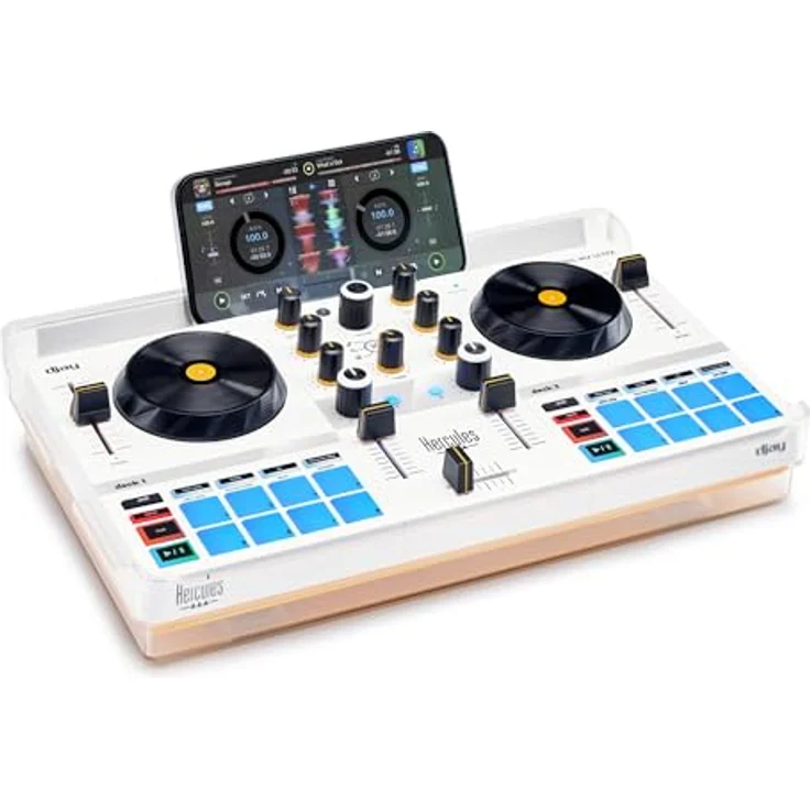 Hercules DJControl Mix Ultra – Mobiler DJ-Controller für Smartphones (iOS/Android), kabellose Bluetooth-Konnektivität, 10 Stunden Akkulaufzeit – Bild 3