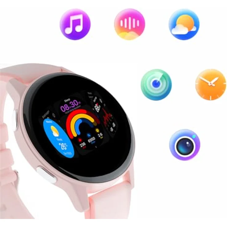 Forever Smartwatch JW-600, AMOLED-Display, IP67 wasserfest, Gesundheitsüberwachung, Powder Pink – Bild 7