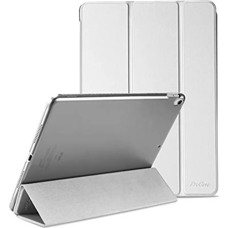 ProCase Hülle für iPad Air 3 (3. Gen) / iPad Pro 10.5 Zoll, Ultra Dünn Case mit transluzenter Rückseite, Auto Schlafen/Wachen Funktion - Silber