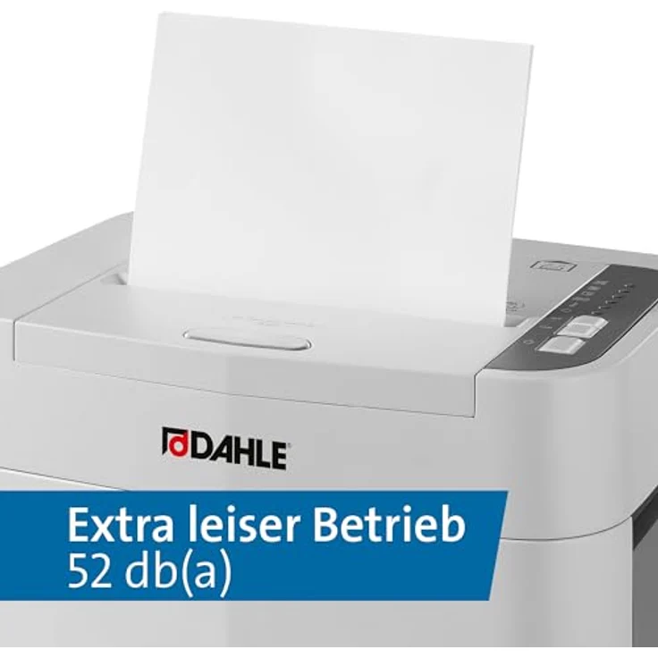 Dahle ShredMATIC 150, Aktenvernichter mit Partikelschnitt P-4, 4 x 12 mm, bis 150 Blatt, lichtgrau, 24-Liter-Schnittgutbehälter – Bild 4