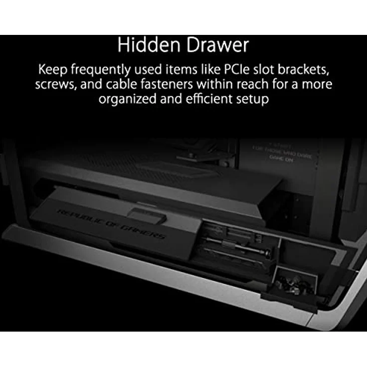 ASUS ROG Hyperion GR701 E-ATX RGB Gaming Gehäuse (420 mm Dual-Radiator-Unterstützung, 4x 140 mm-Lüfter, GPU-Halterung aus Metall, Aura Sync ARGB-Lüfter-Hub, 60W-Schnellladung, 2x USB-Typ-C) – Bild 5