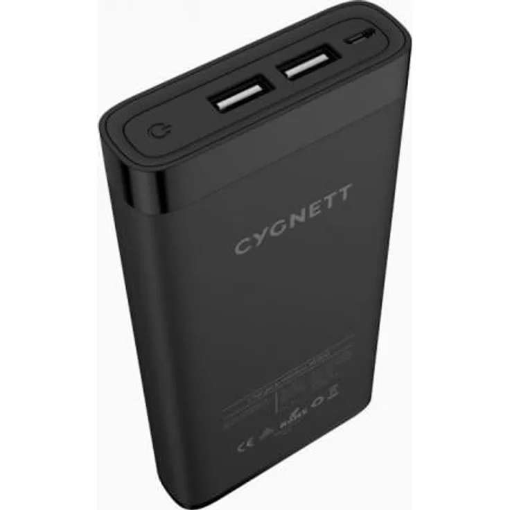 Cygnett ChargeUp swift 10K Wireless QI Portable Power Bank - black (10000 mAh, 15 W, 37 Wh), Powerbank, Schwarz