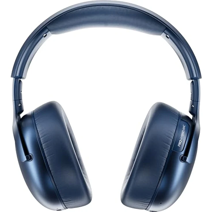 MEDION HX-1 Pro Over Ear Kopfhörer, kabellos mit Hybrid Active Noise Cancelling, Bluetooth 6.0, 190 Stunden Akkulaufzeit, IPX4 Spritzwasserschutz, blau – Bild 2