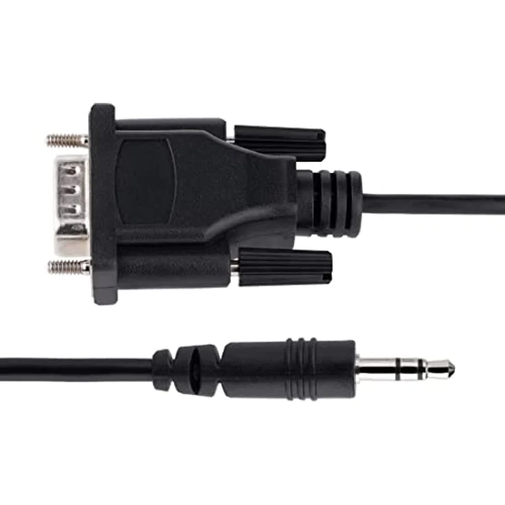StarTech.com 1 m DB9 auf 3.5mm serielles Kabel, RS232 Adapter für Gerätekonfiguration, schwarz, langlebige Konstruktion, geeignet für TV, Projektoren und Digital Signage – Bild 3