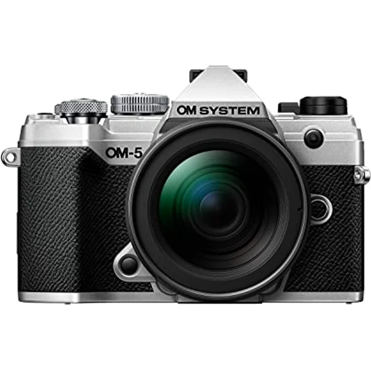 OM SYSTEM OM-5 Micro Four Thirds Systemkamera inkl. M.Zuiko Digital ED 12–45 mm PRO Objektiv, 20 MP Live MOS-Sensor, optimierte 5-Achsen-Bildstabilisierung, IP53, Silber/Schwarz – Bild 2